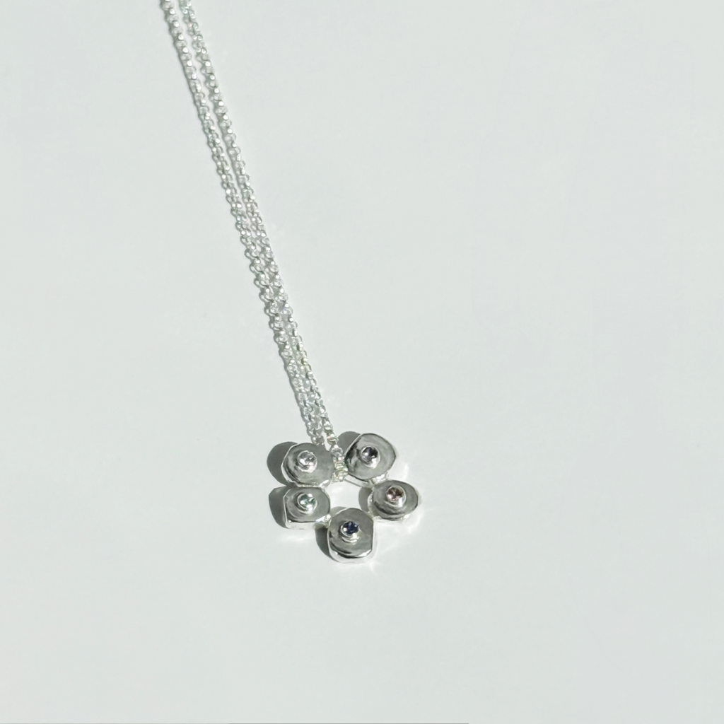 Zero Waste Pebble Flower Necklace