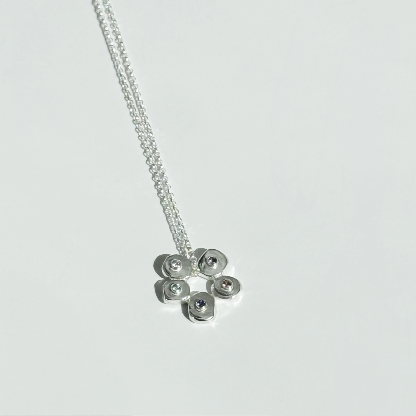 Zero Waste Pebble Flower Necklace