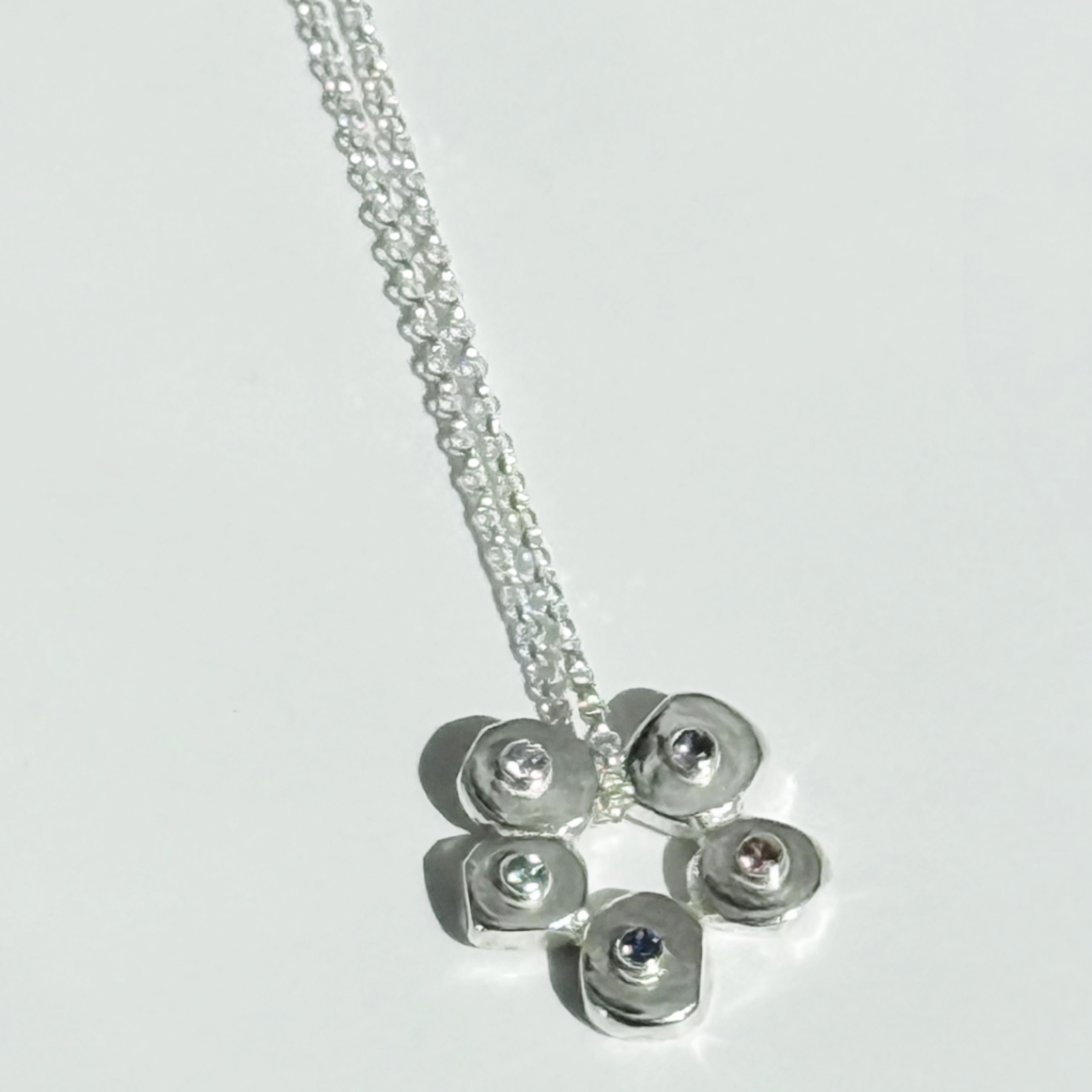 Zero Waste Pebble Flower Necklace