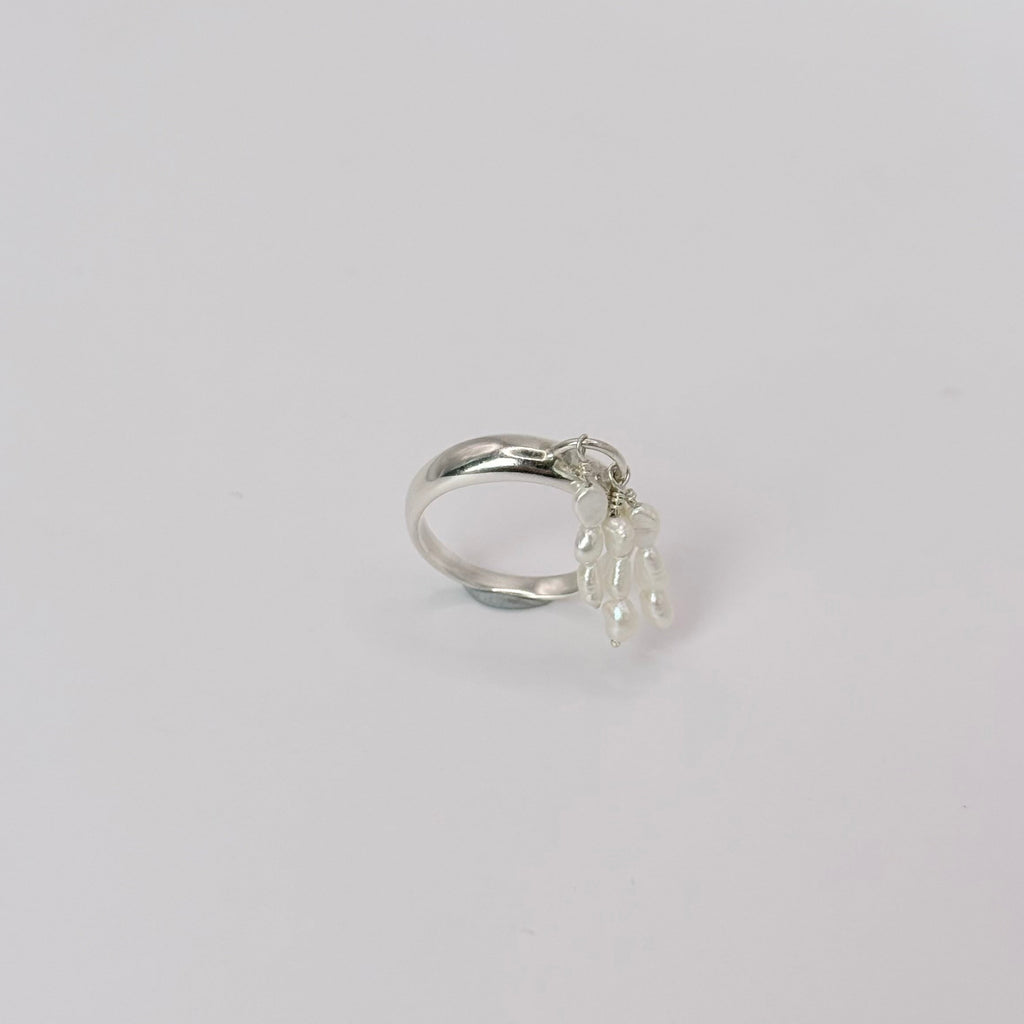 Tapered Dome Ring with Freshwater Pearls
