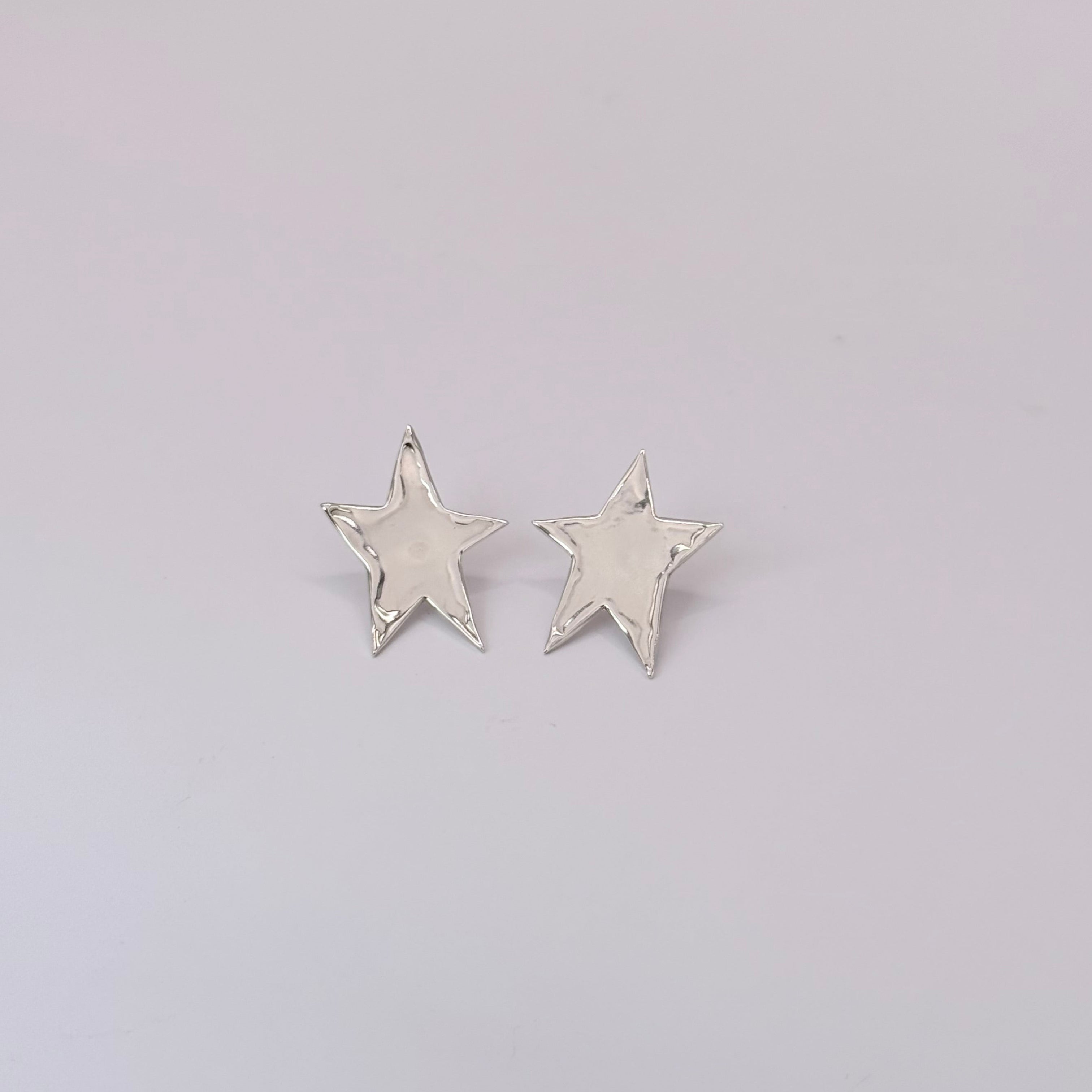 Large Molten Star Studs