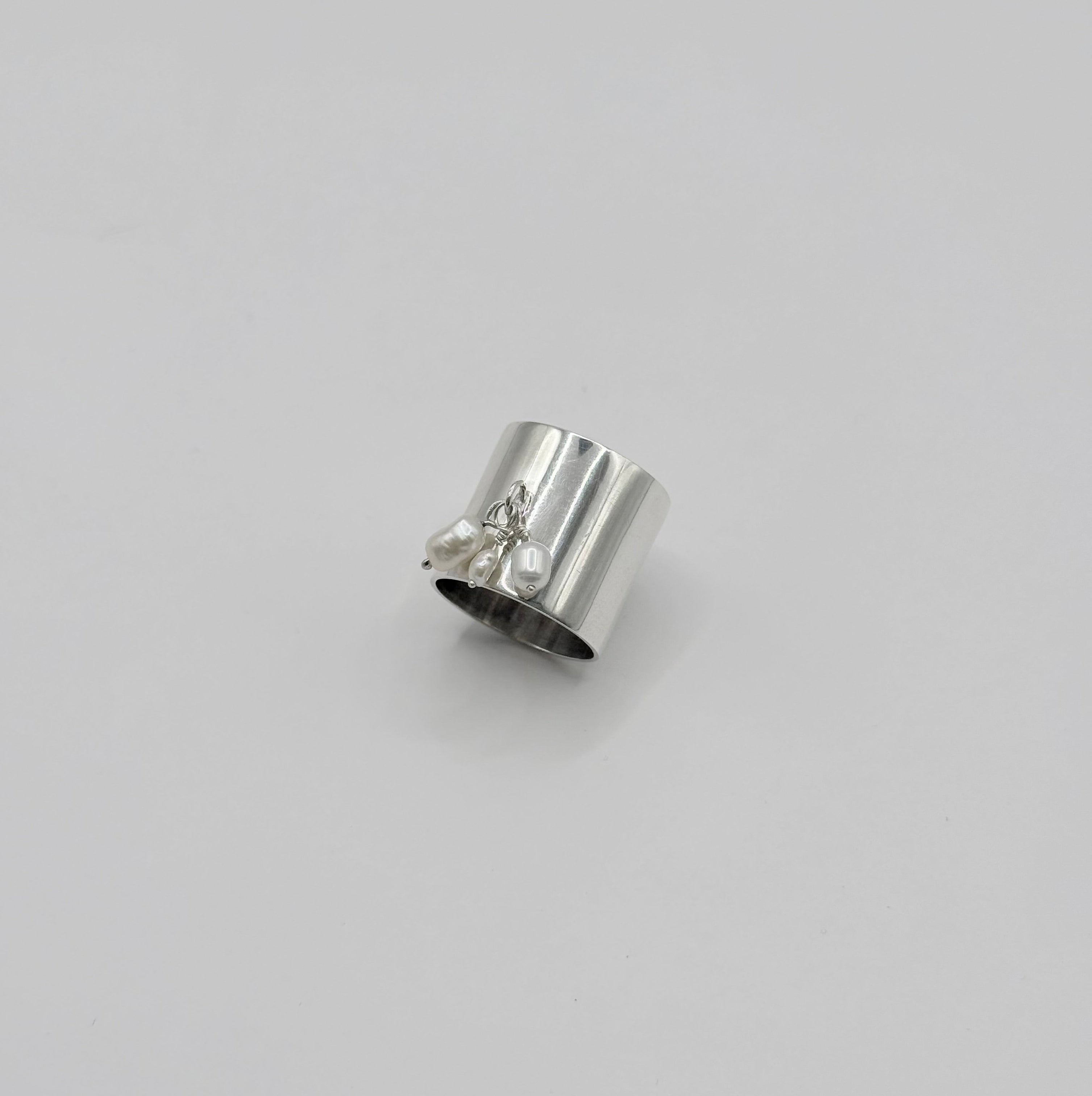 Triple Pearl Statement Ring