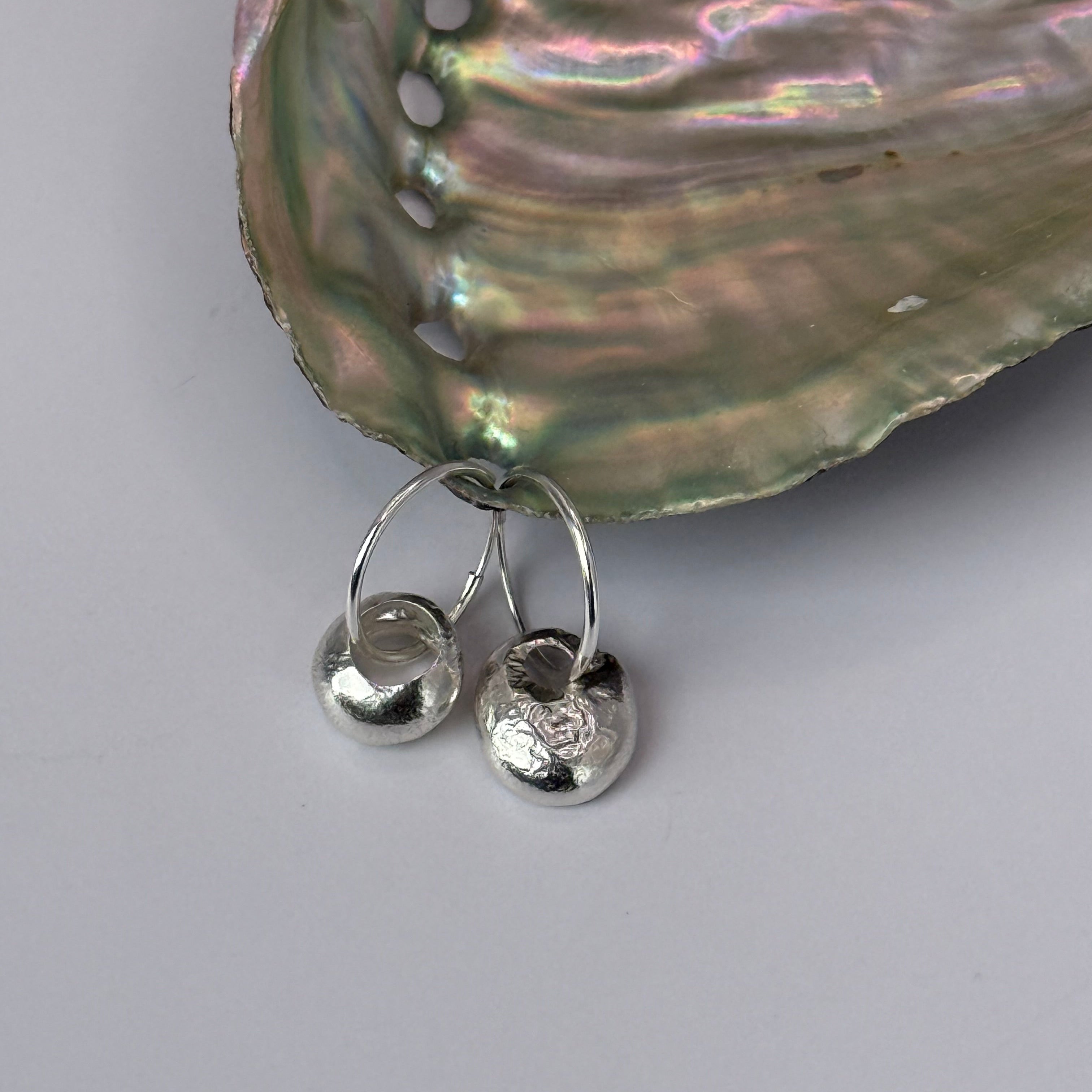 Small Hag Stone Hoops