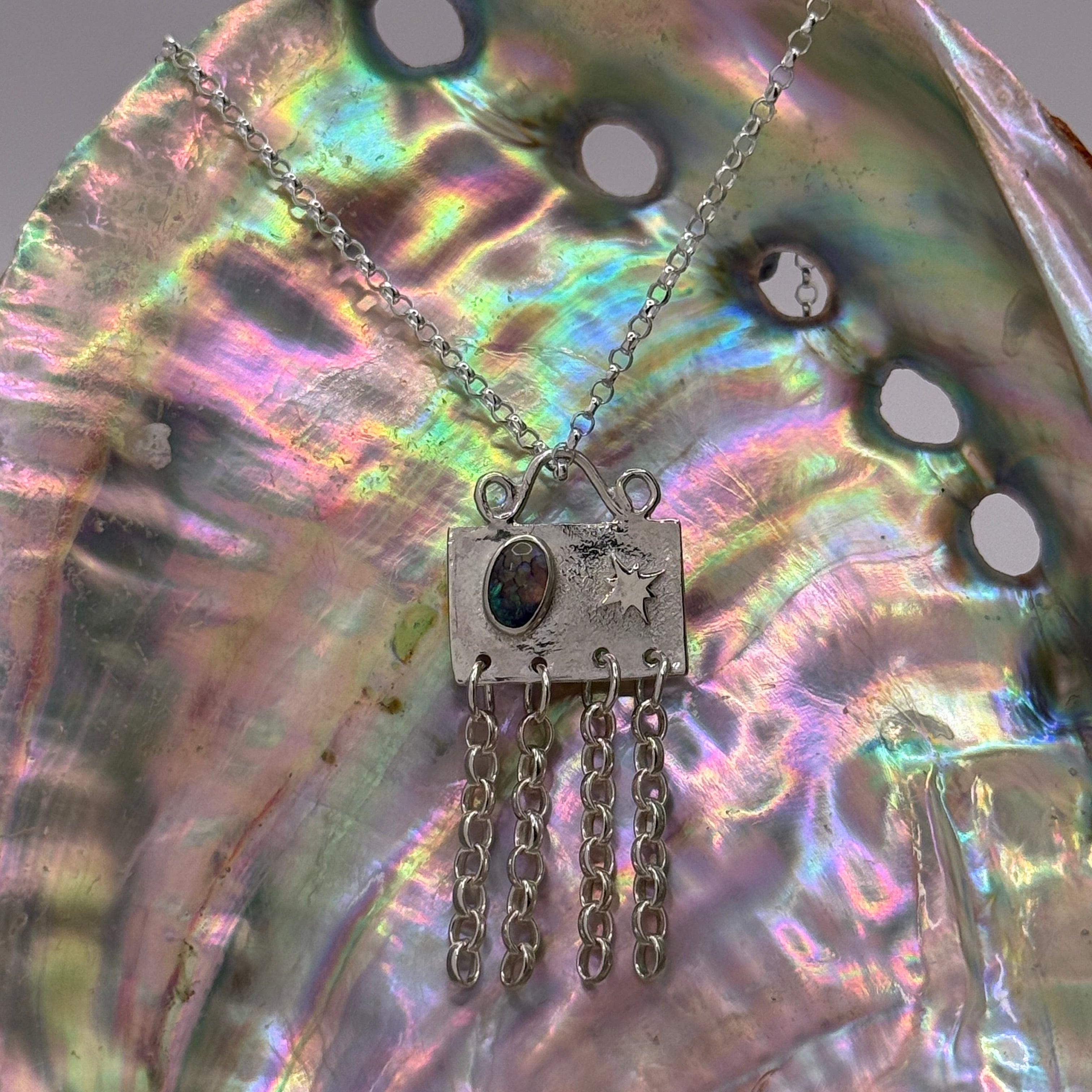 Opal and Star Pendant