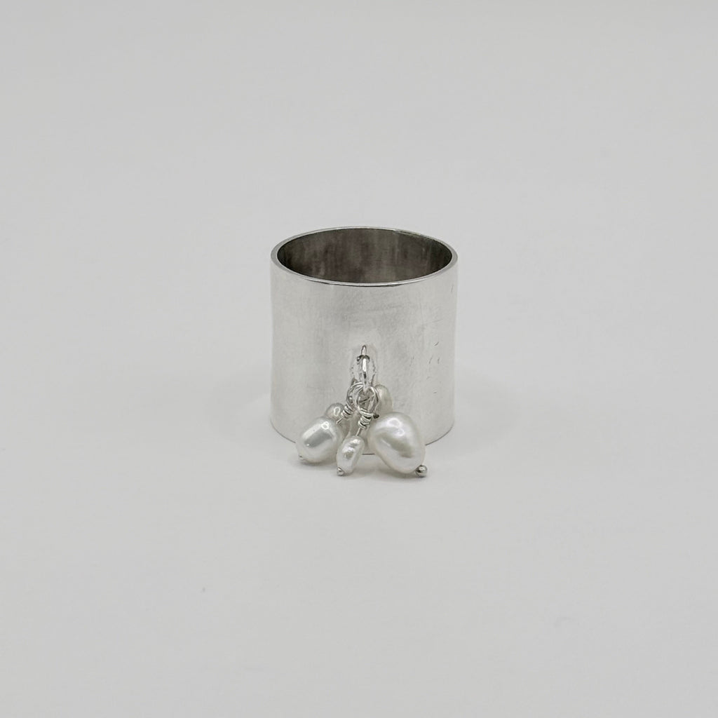 Triple Pearl Statement Ring