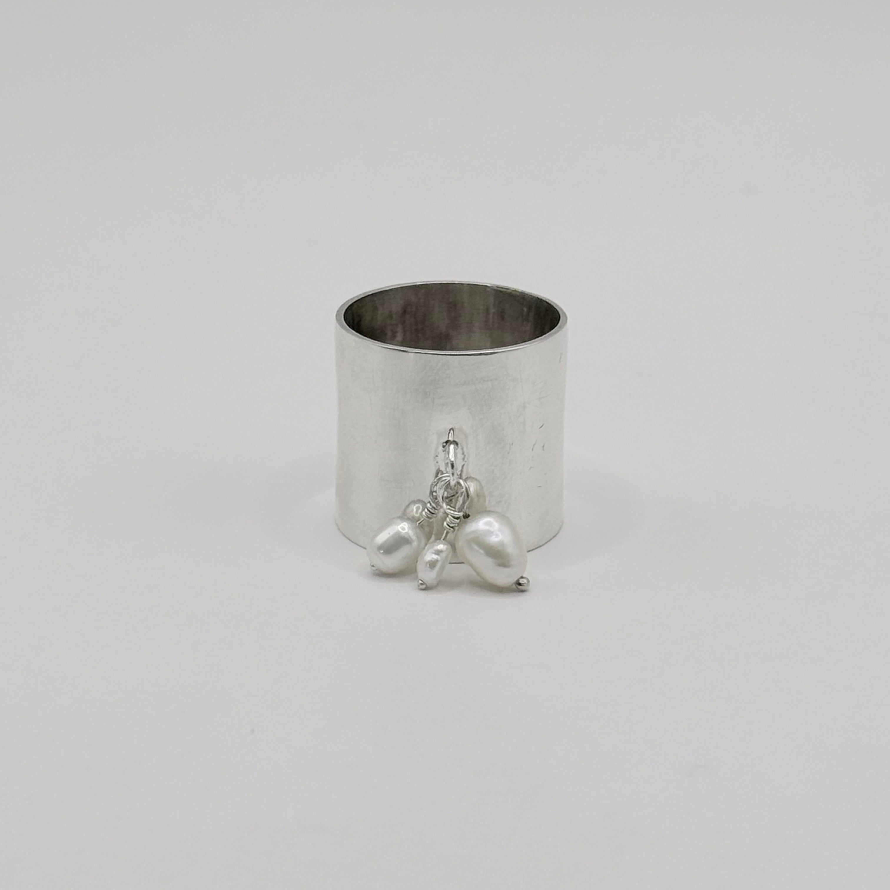 Triple Pearl Statement Ring