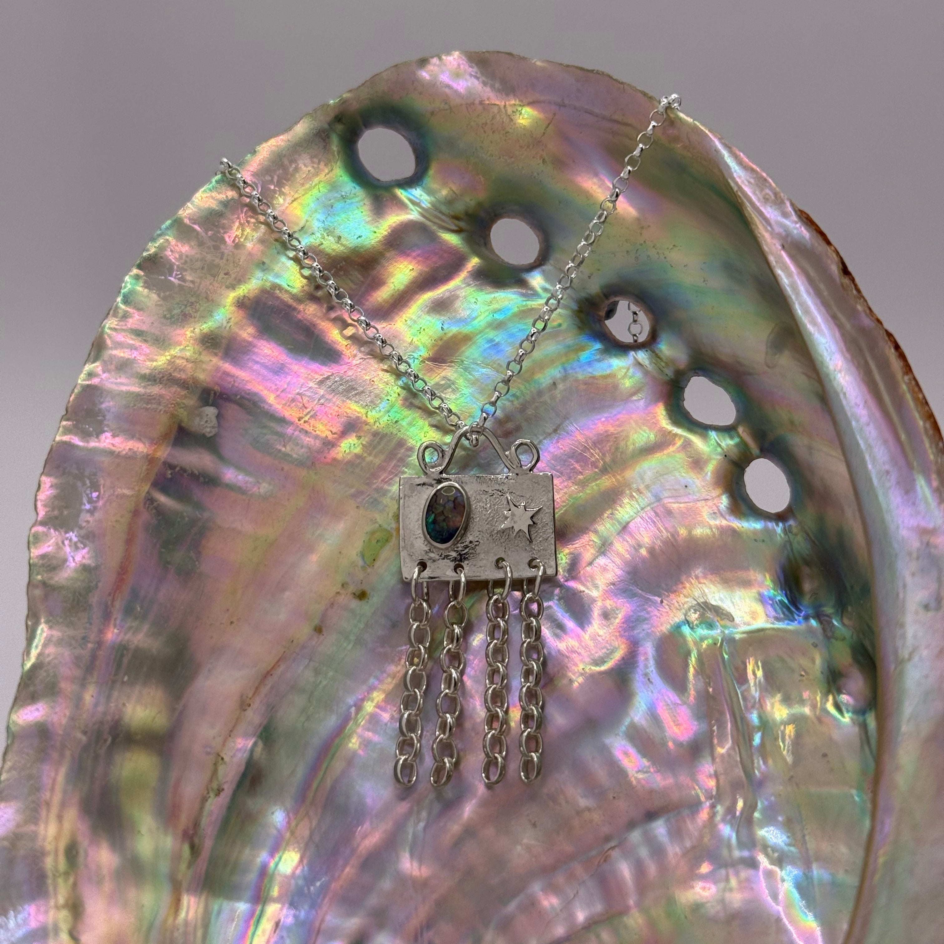 Opal and Star Pendant