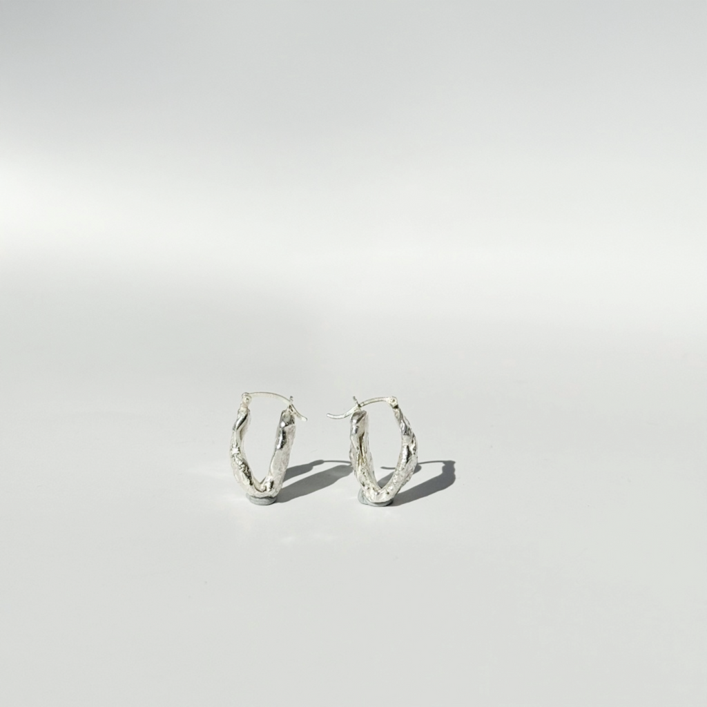 Statement Molten Curl Hoops